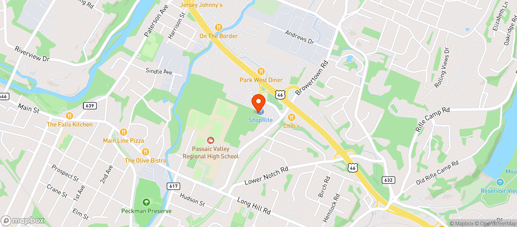 Map showing Shoprite Liquors