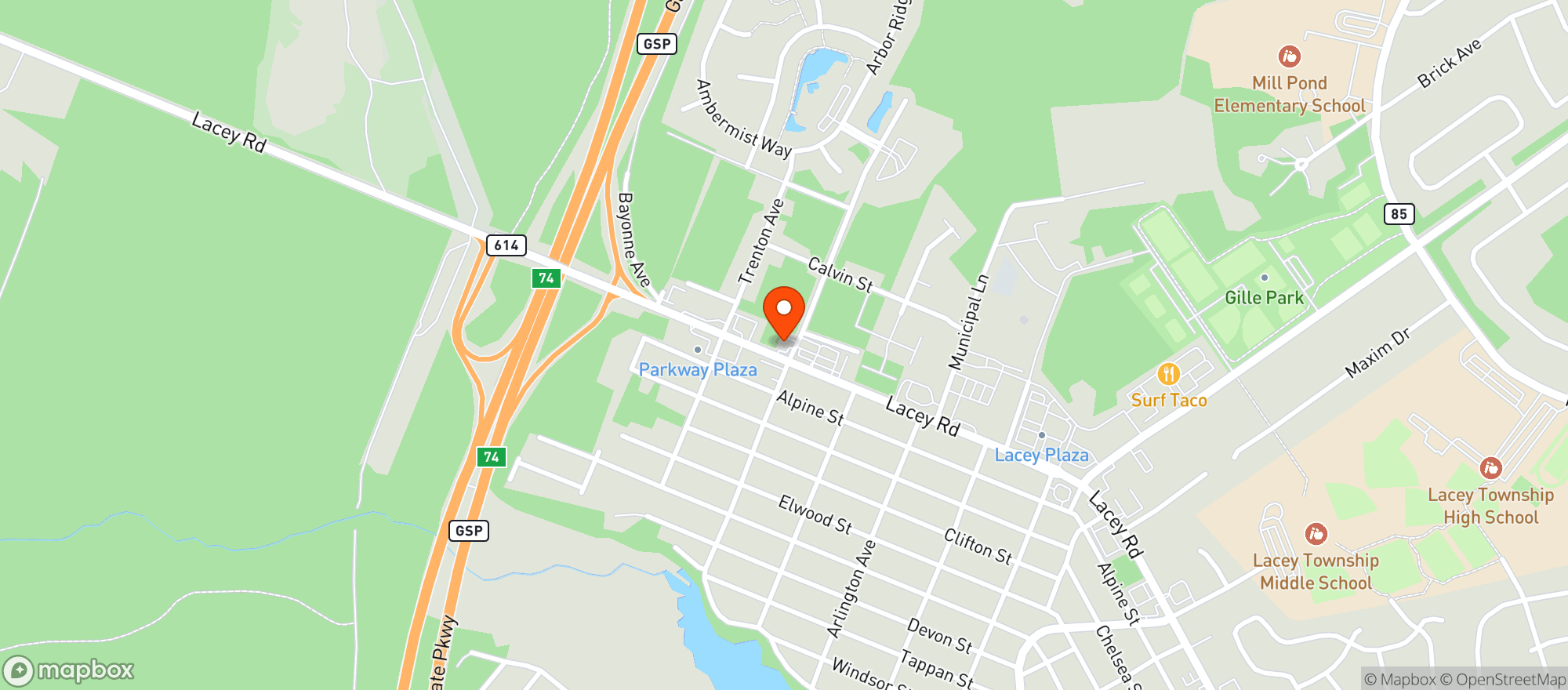 Map showing JR'S LIQUORS