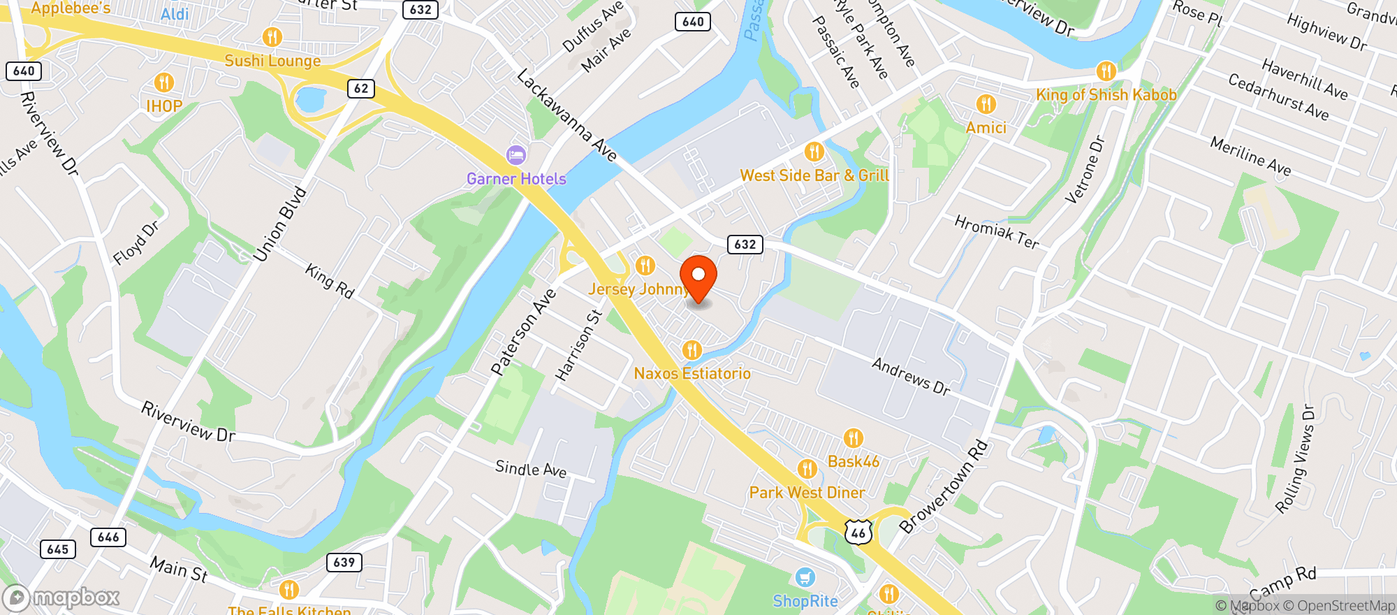 Map showing World Market West Falls Plaza