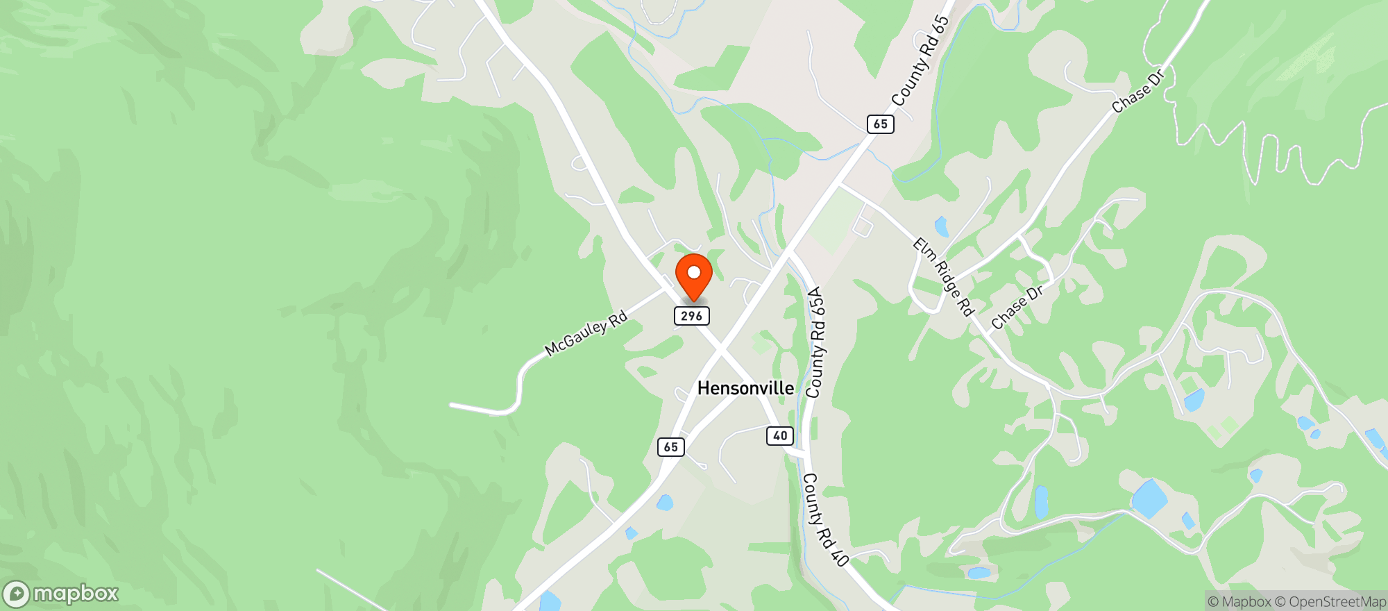Map showing Haymarket Catskills