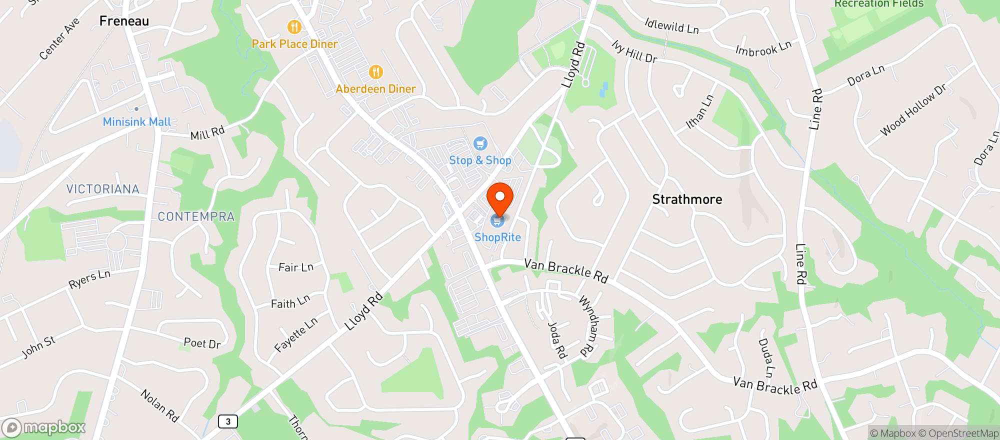 Map showing Shoprite