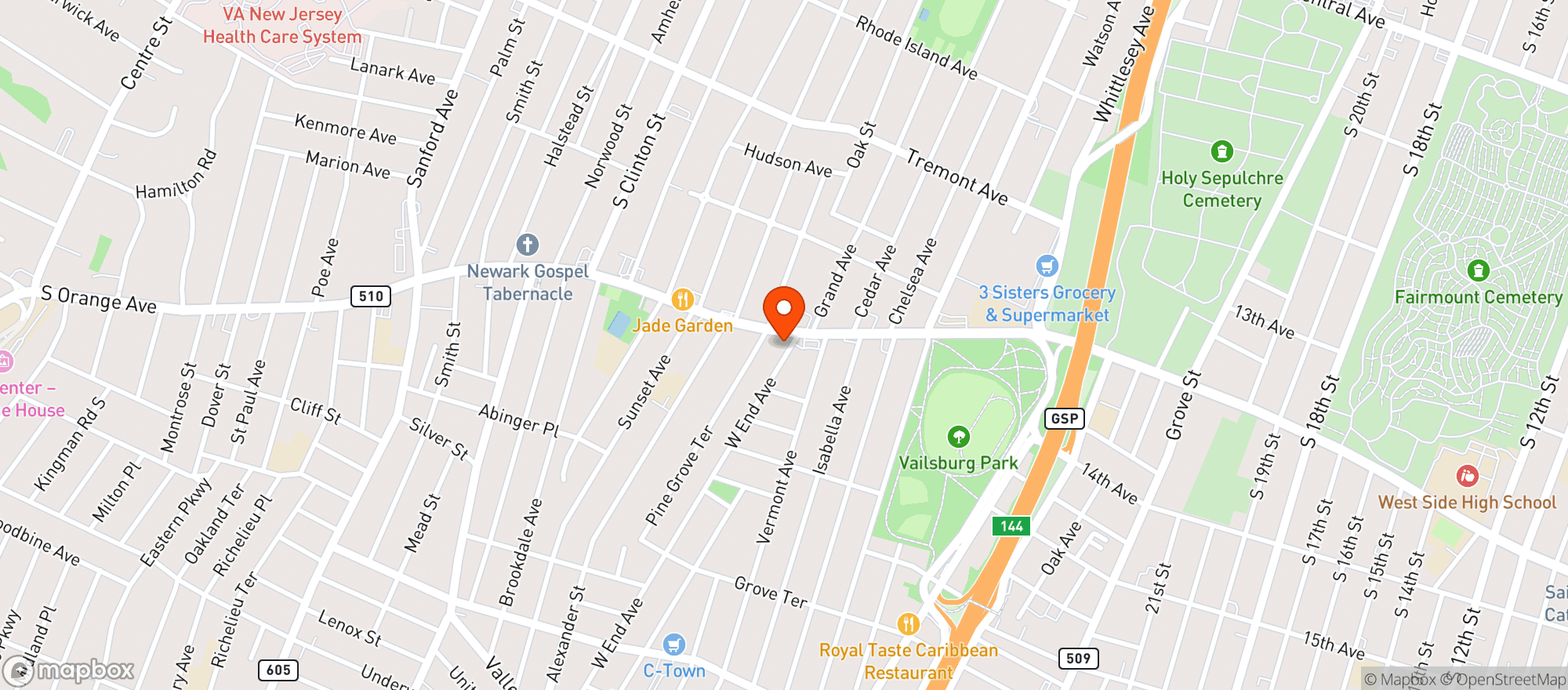 Map showing Azcona Liquor Store