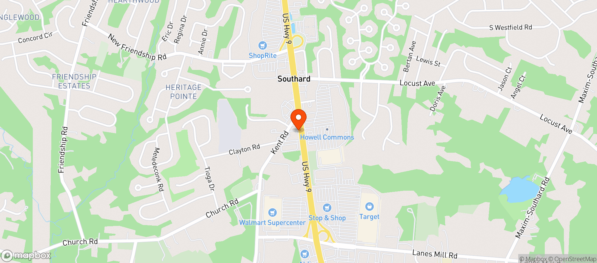 Map showing Target