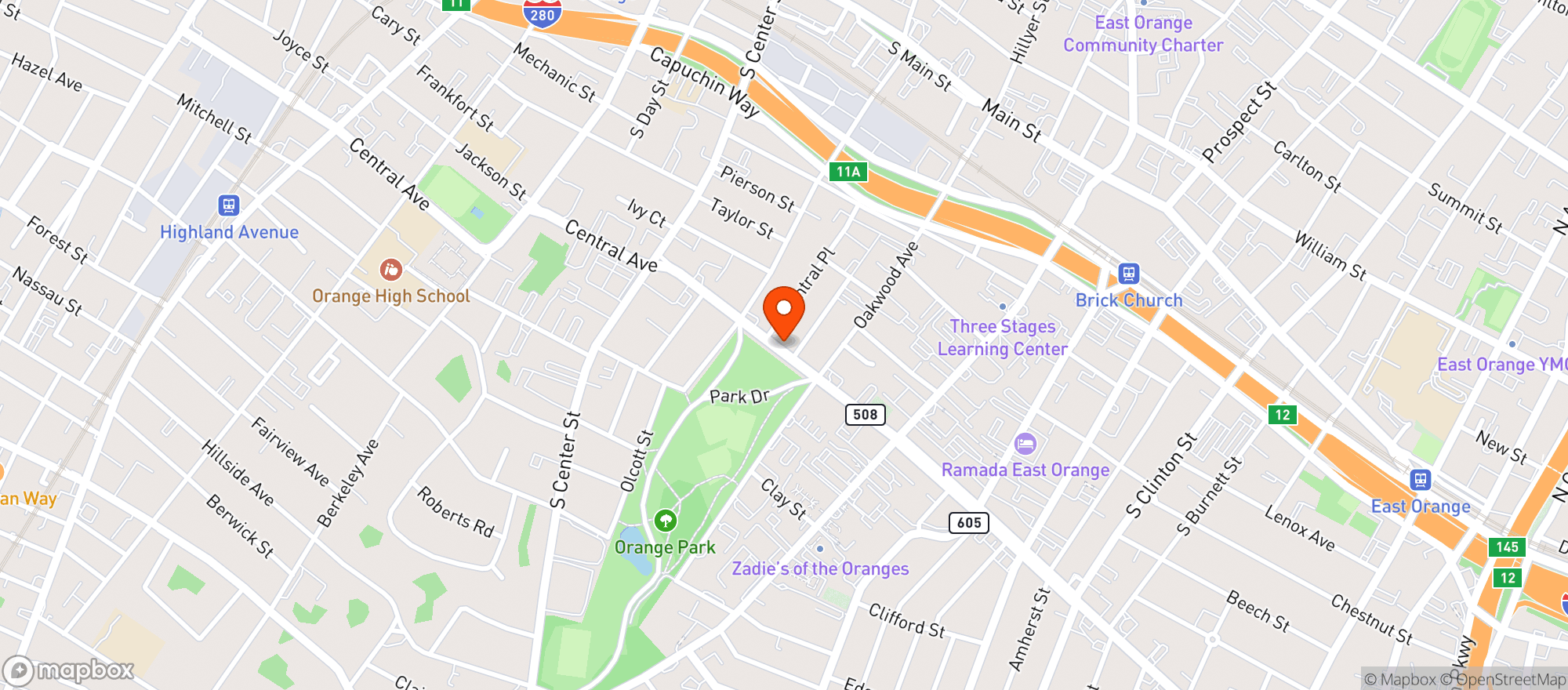 Map showing Harmony Bar & Liquor Stor