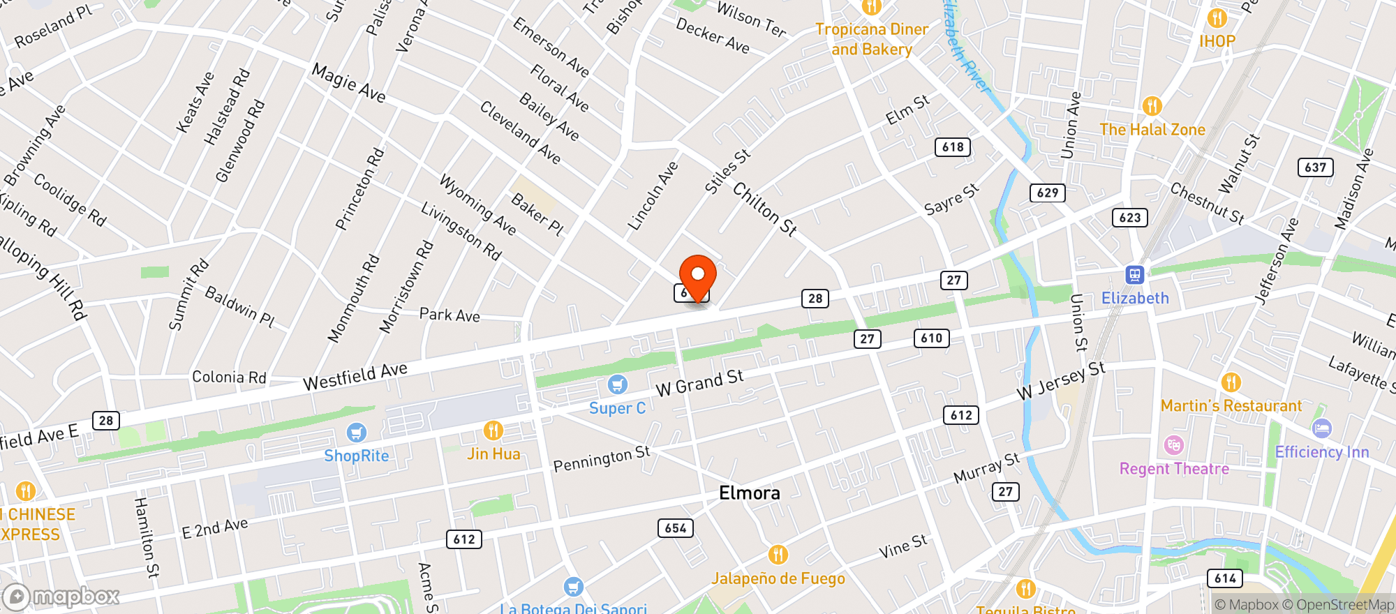 Map showing Garcia S Liquor Depot