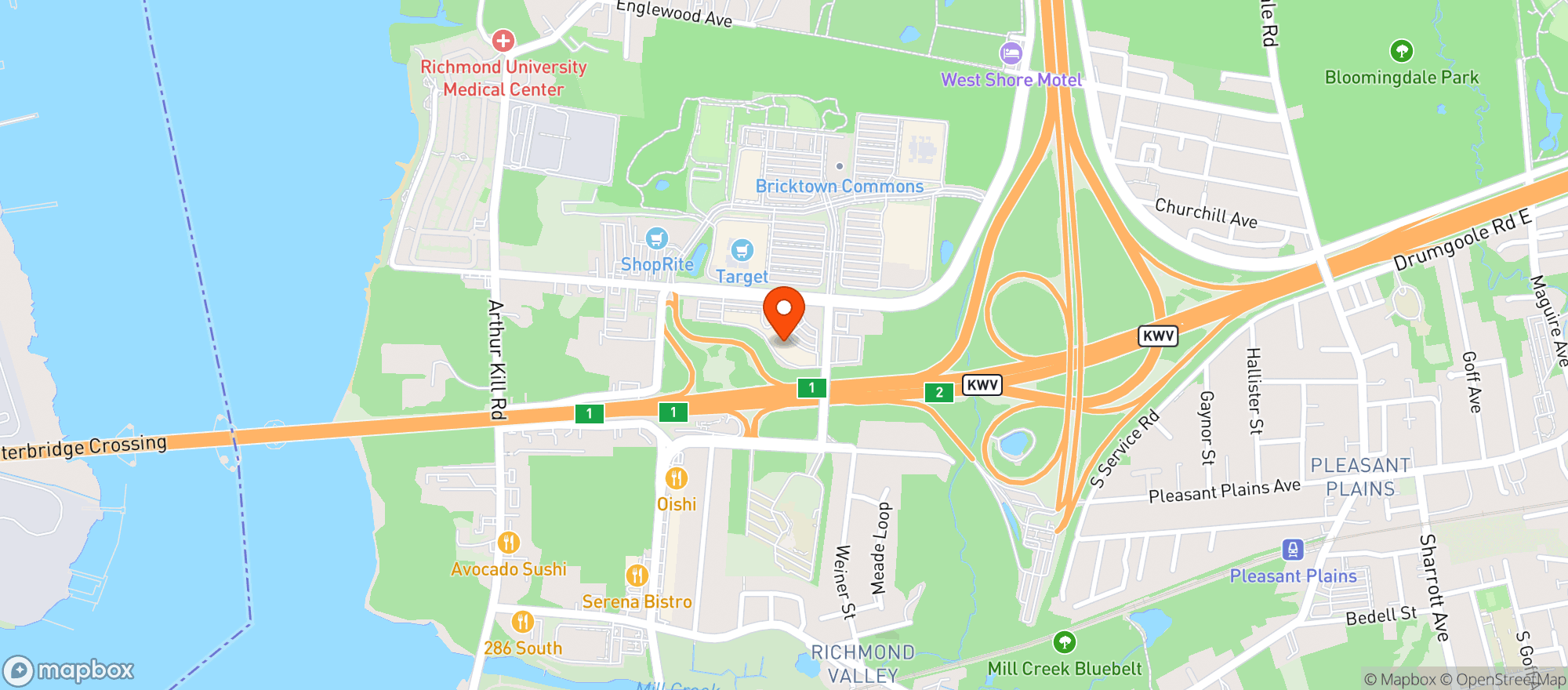 Map showing Gnc