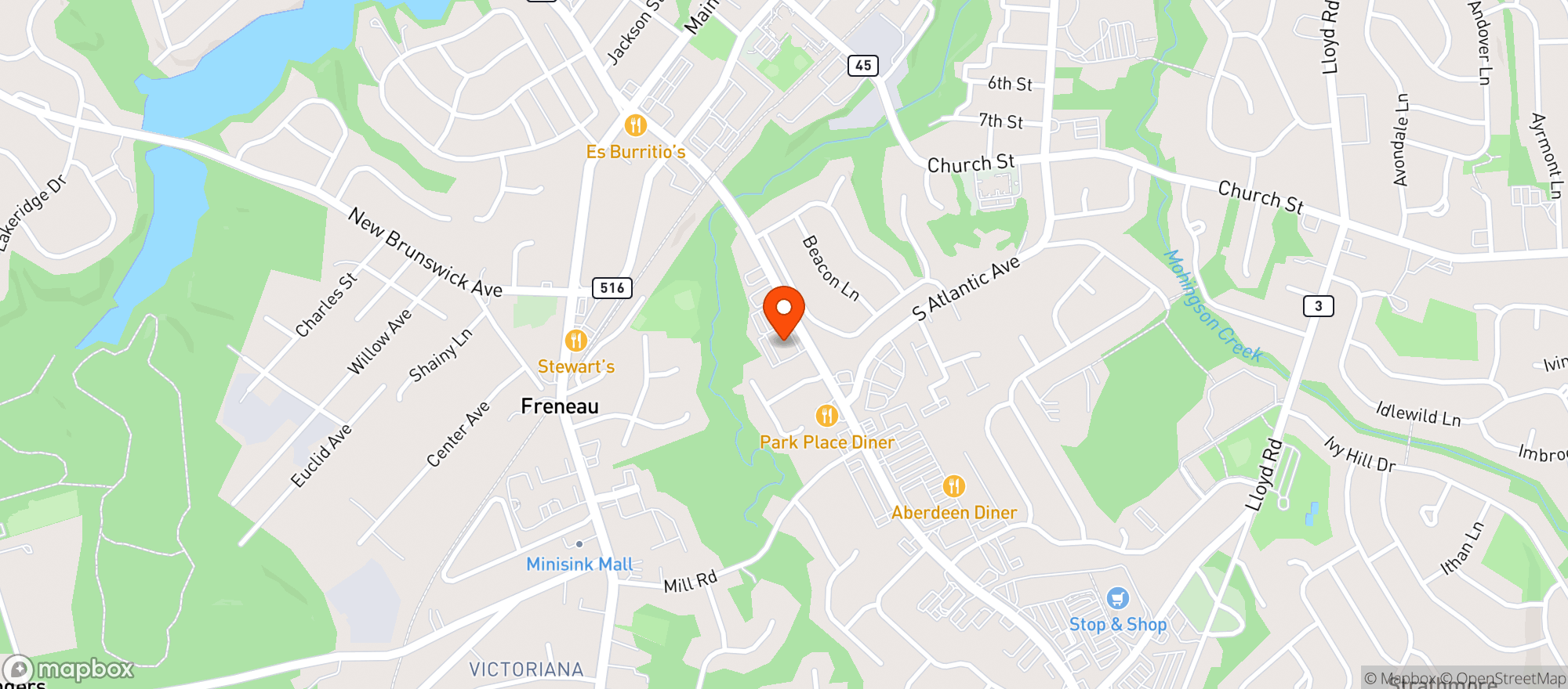Map showing Save Rite Liquors Matawan