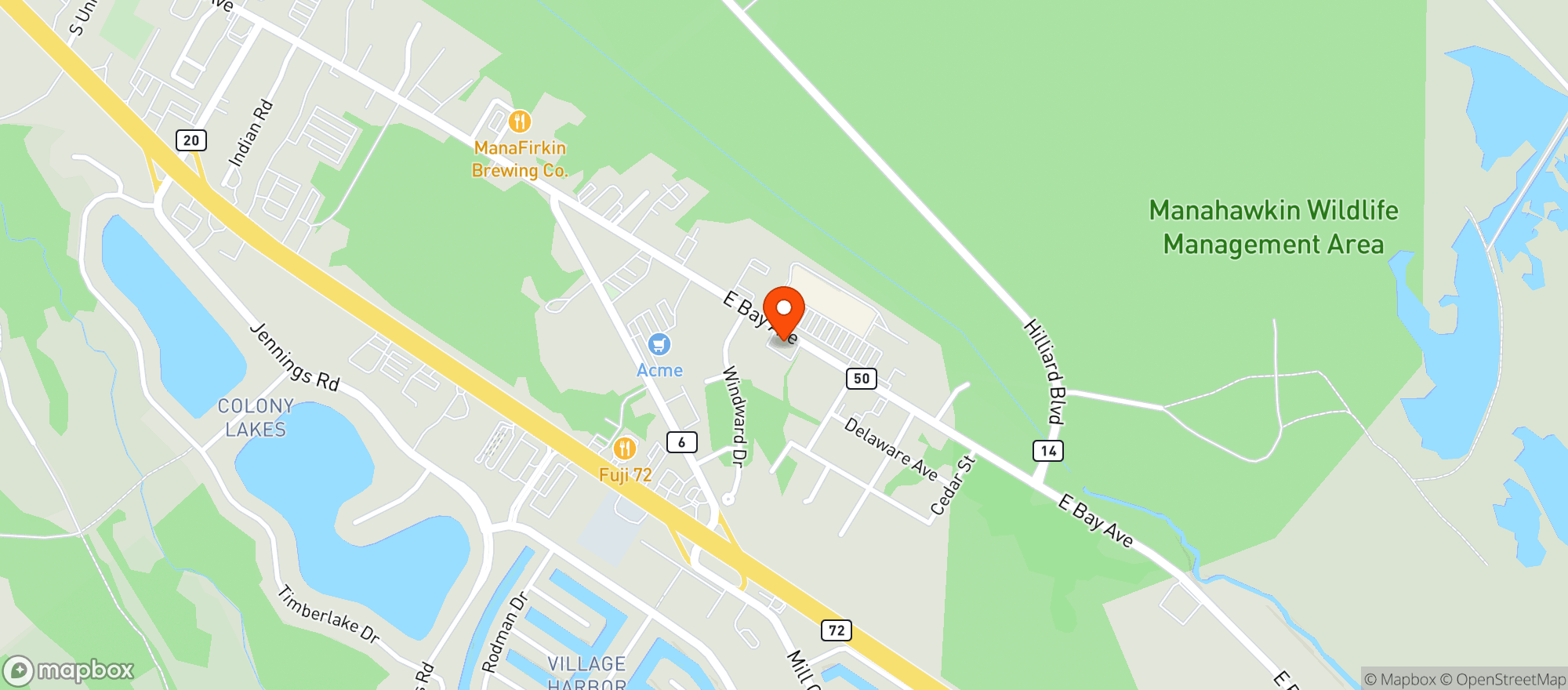 Map showing Pangaea Naturals Health Food