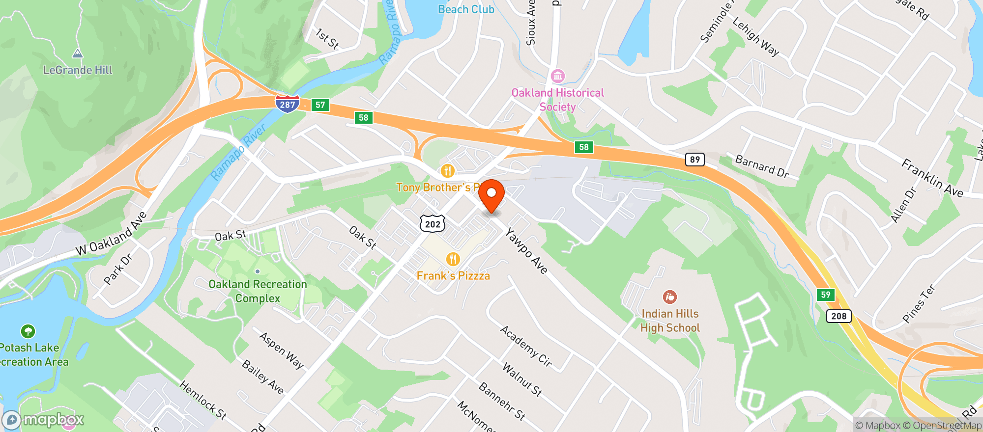 Map showing Long Hill Liquor