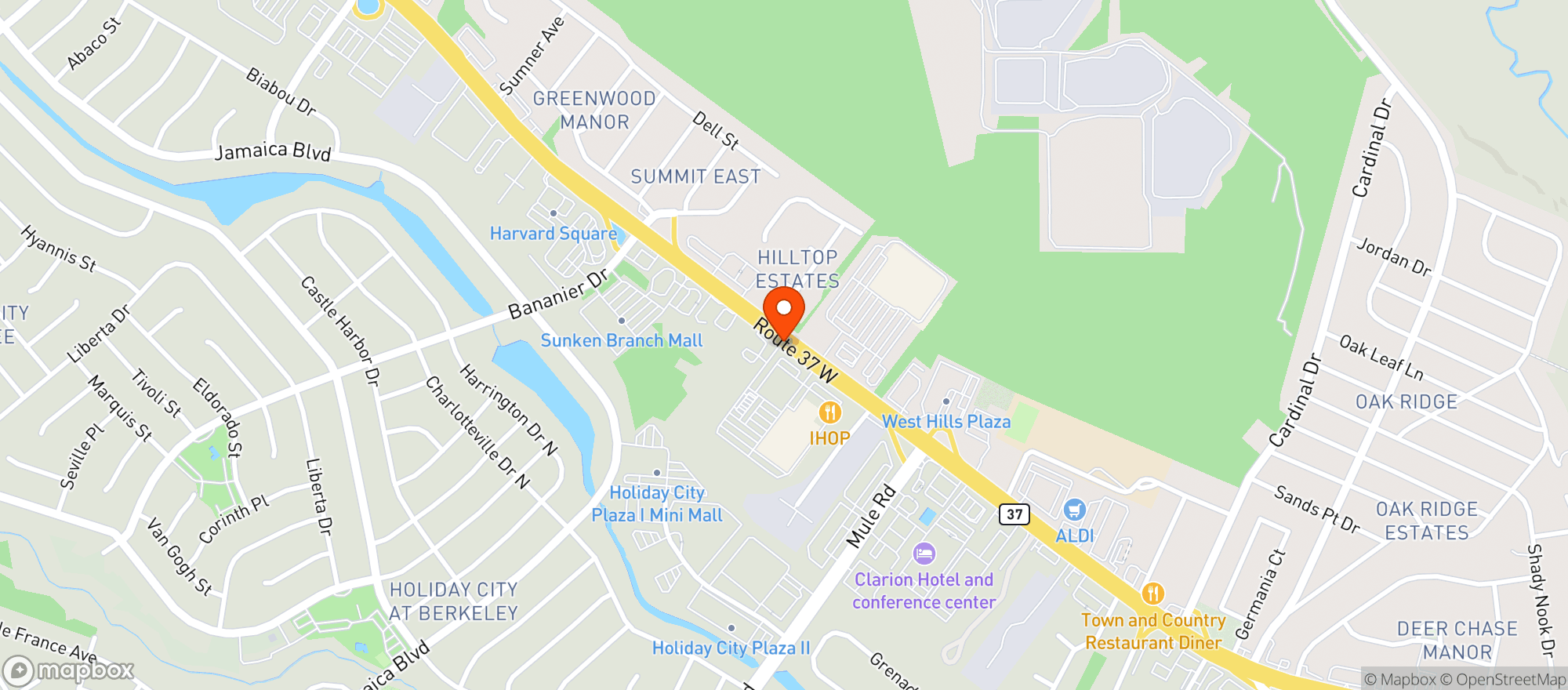 Map showing Spirits Xpress
