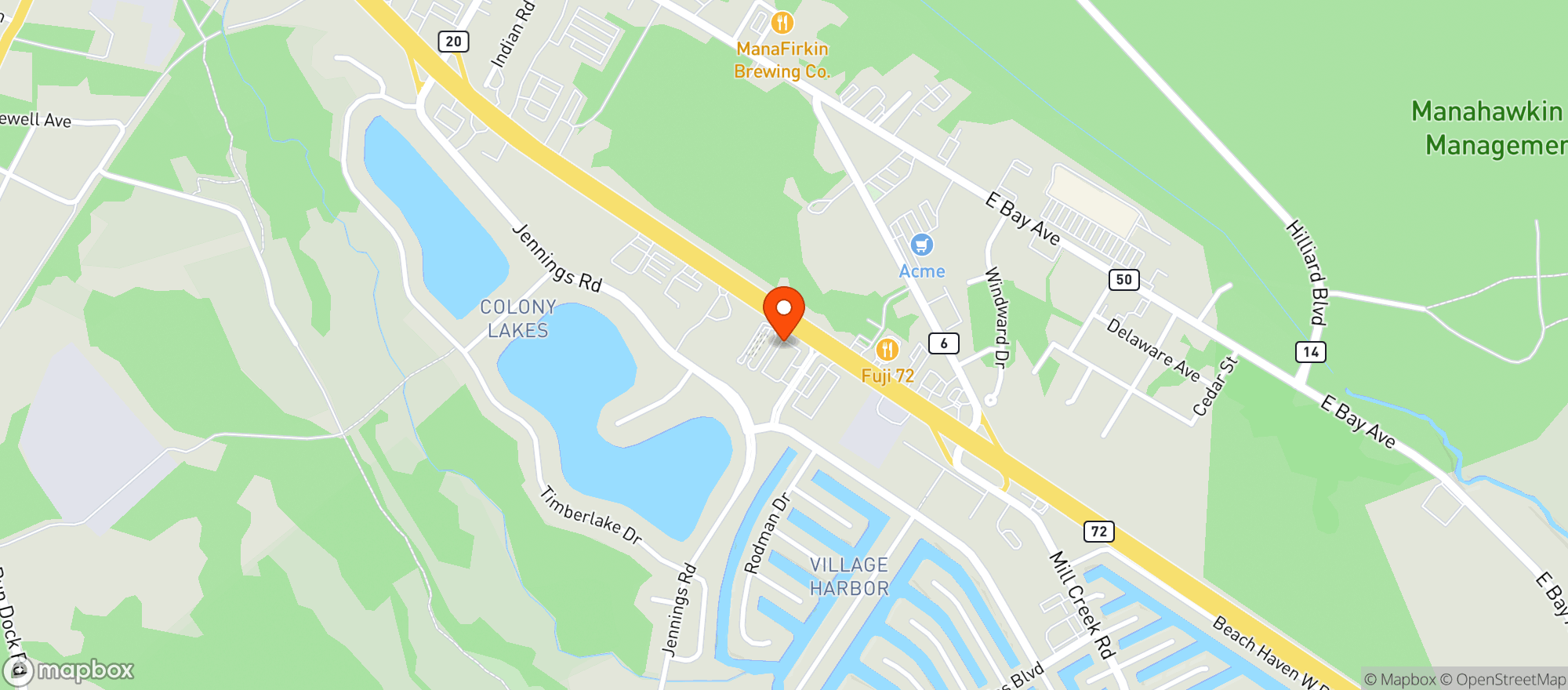 Map showing Buy Rite Manahawkin