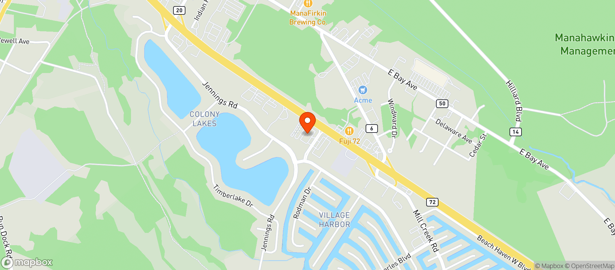 Map showing Buyrite (Manahawkin)