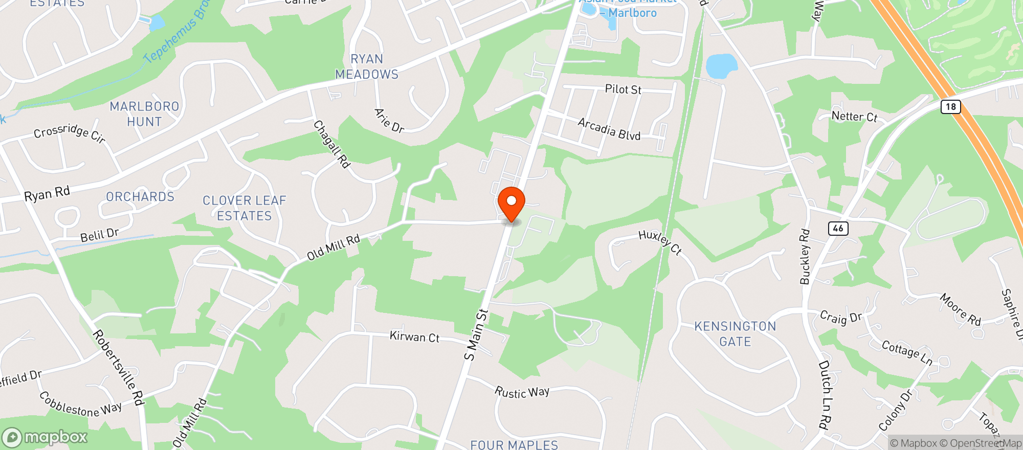 Map showing Fireside Grill And Bar