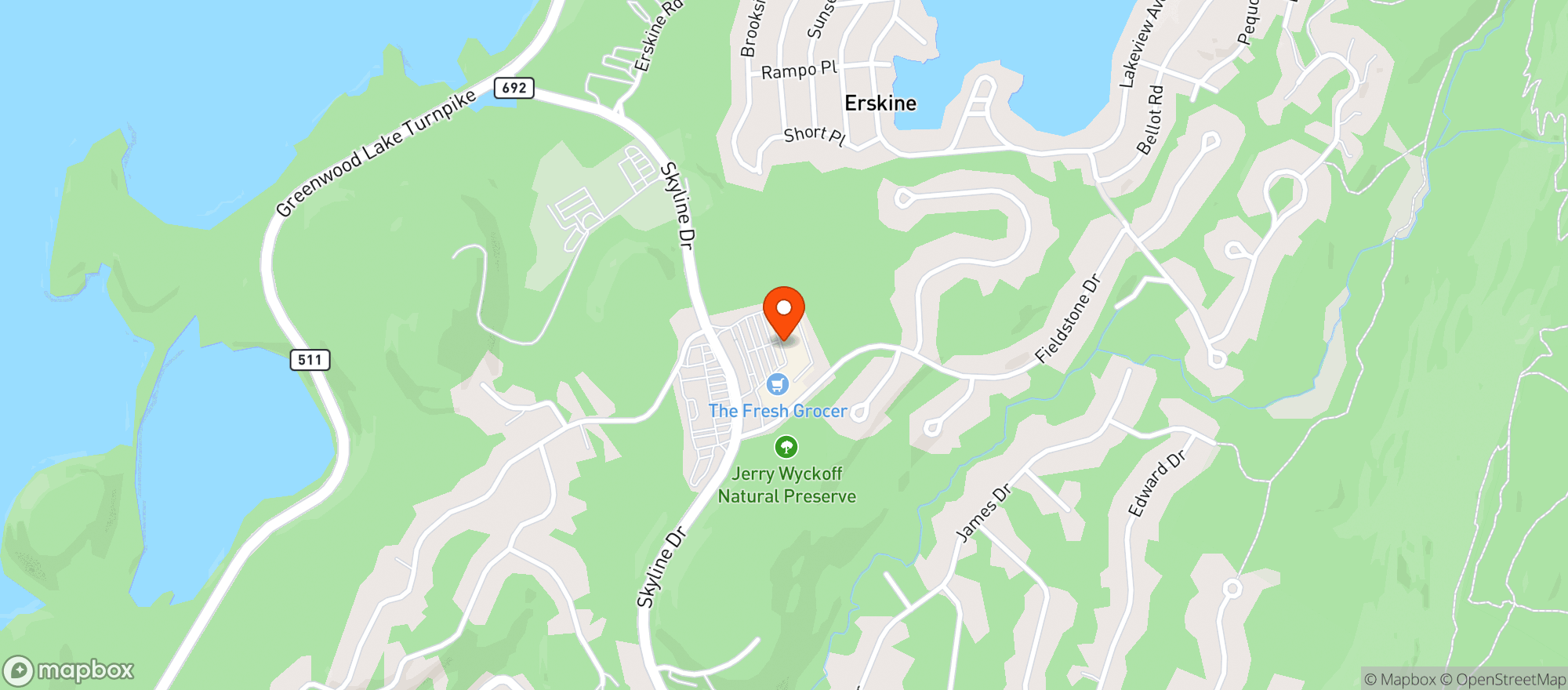 Map showing RINGWOOD WINE & LIQUORS