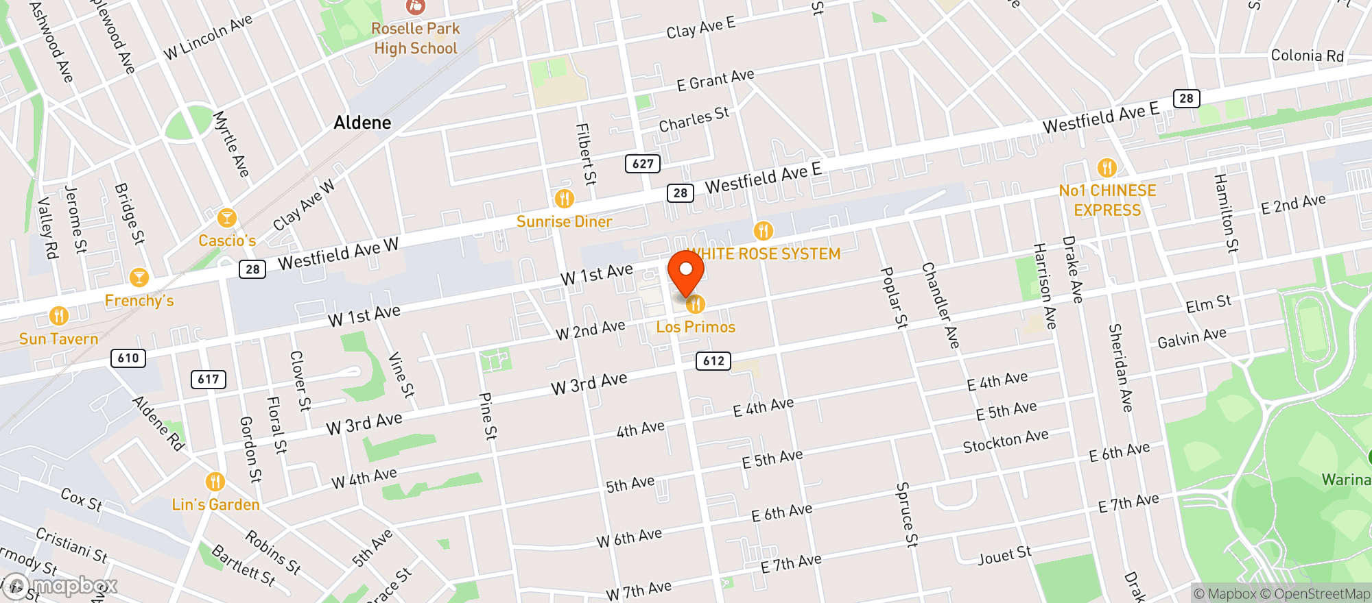 Map showing Alman Liquors