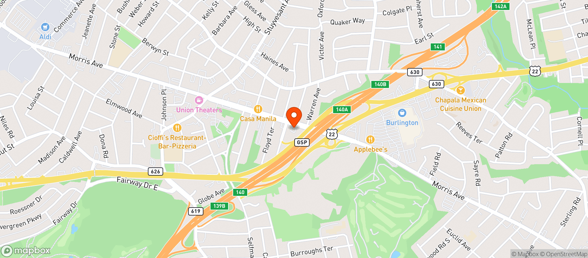 Map showing Home Liquors