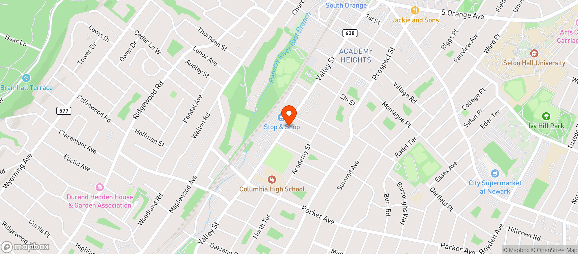 Map showing Stop & Shop - 2817 - South Orange Village