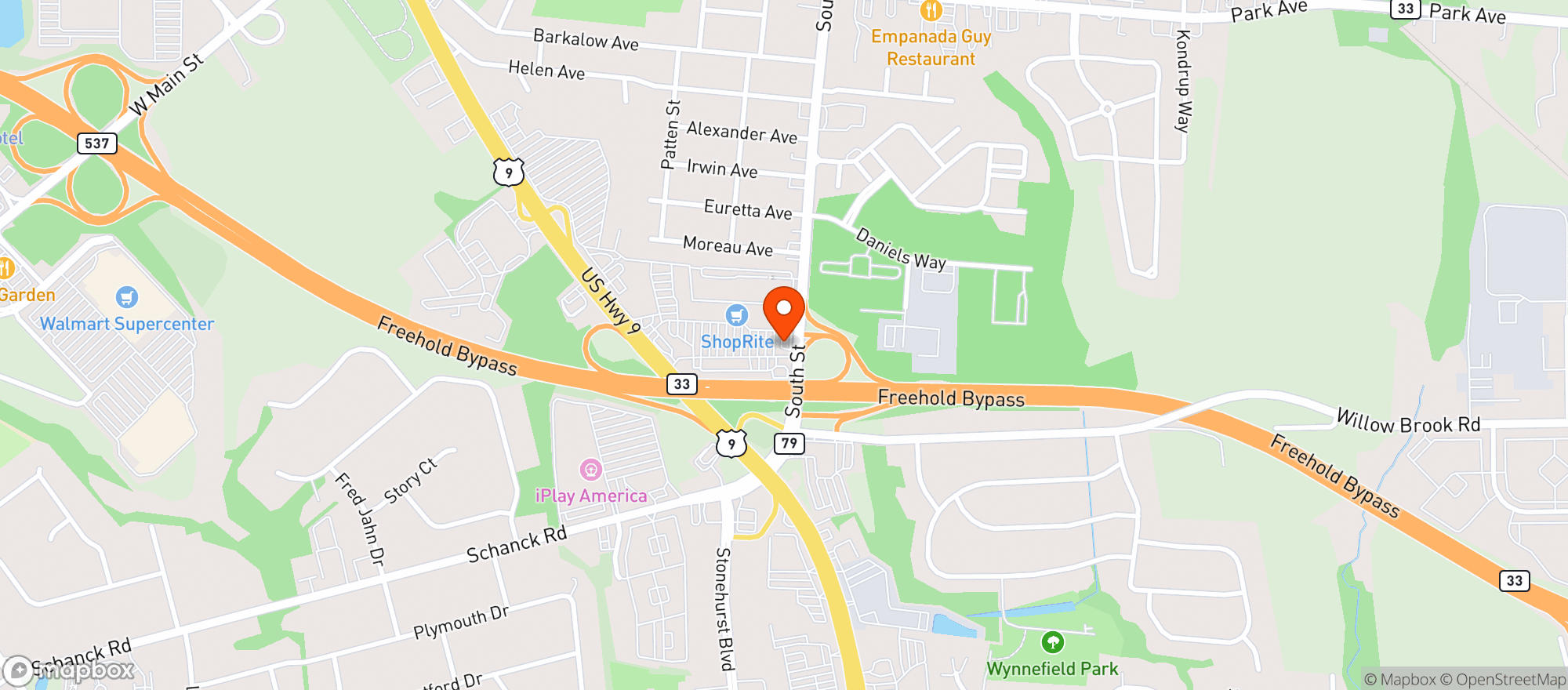 Map showing Shop Rite Liq/Free