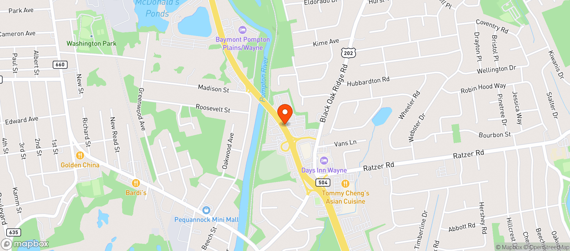 Map showing Bottle King