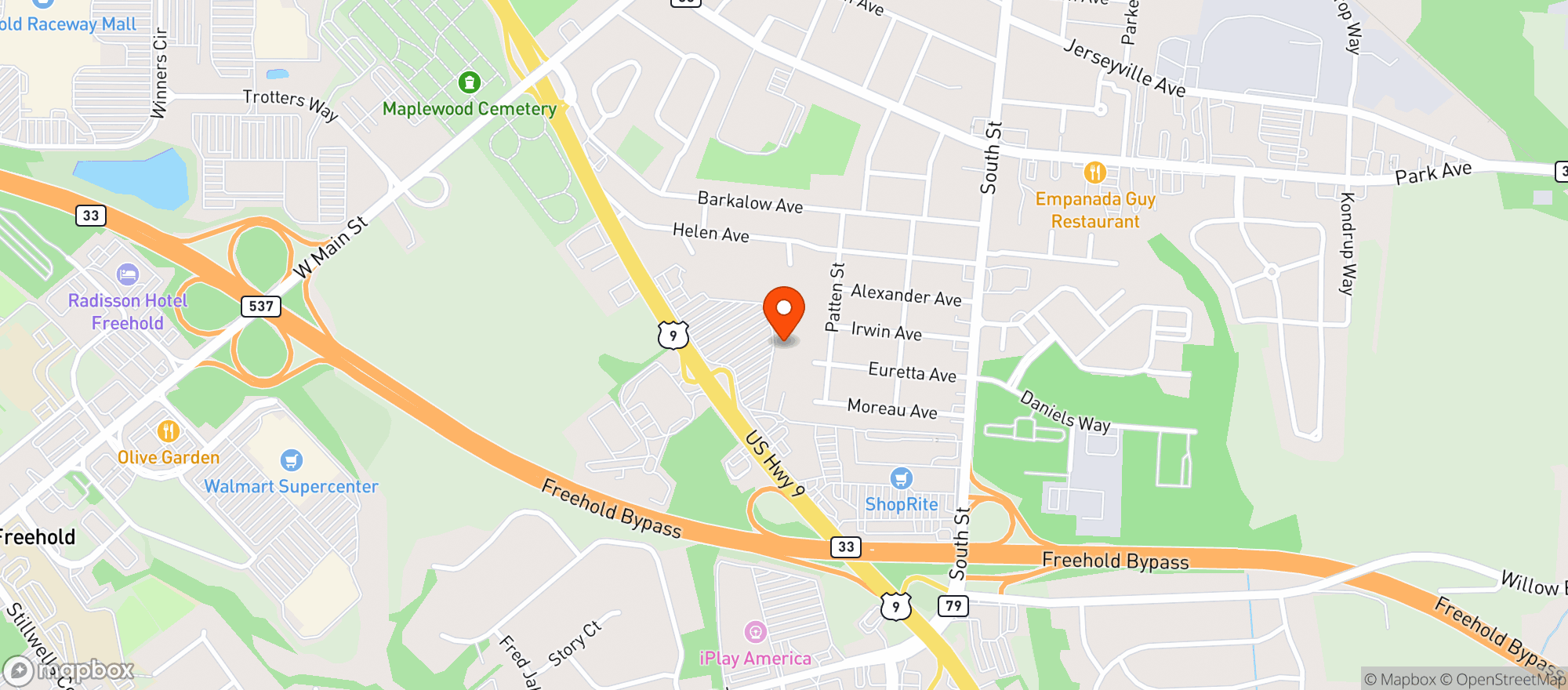 Map showing Vitamin Shoppe - Freehold