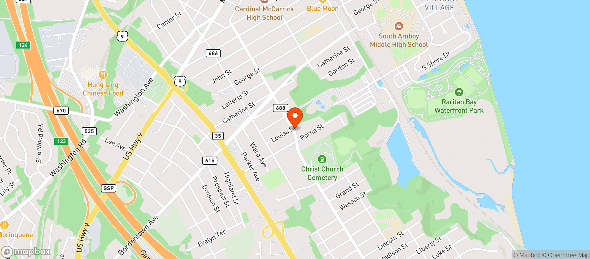 Map showing South Pine NJ / Taproot Organics