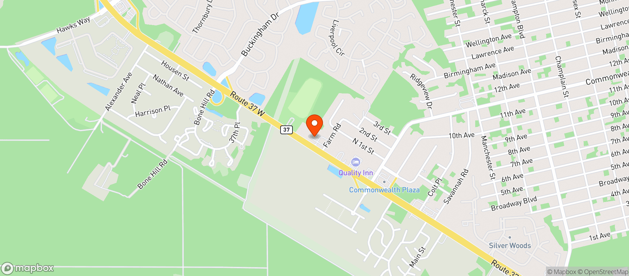 Map showing SPIRITS XPRESS