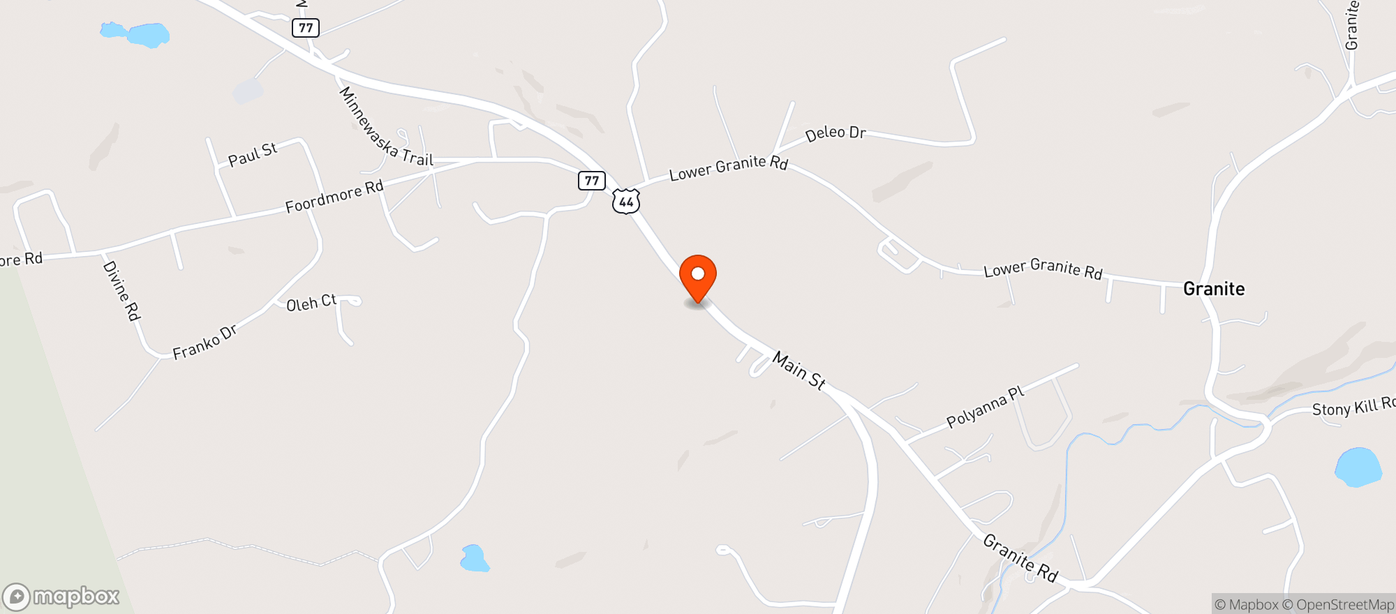 Map showing Rough Cut Brewing Co