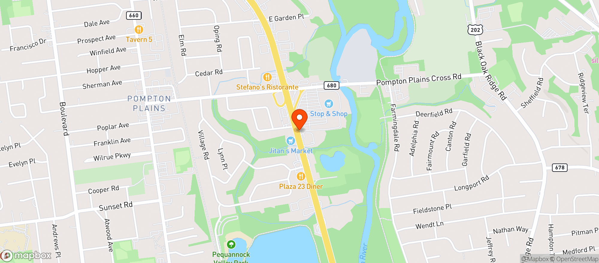 Map showing STOP & SHOP