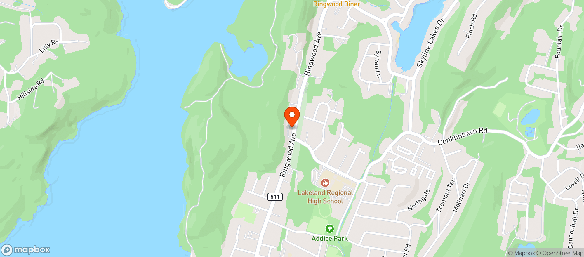 Map showing USA Wine Traders Club Wanaque Co-op #45364