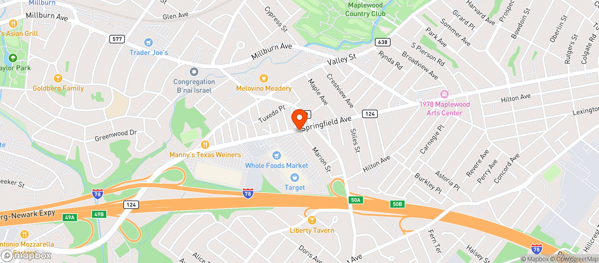 Map showing Target