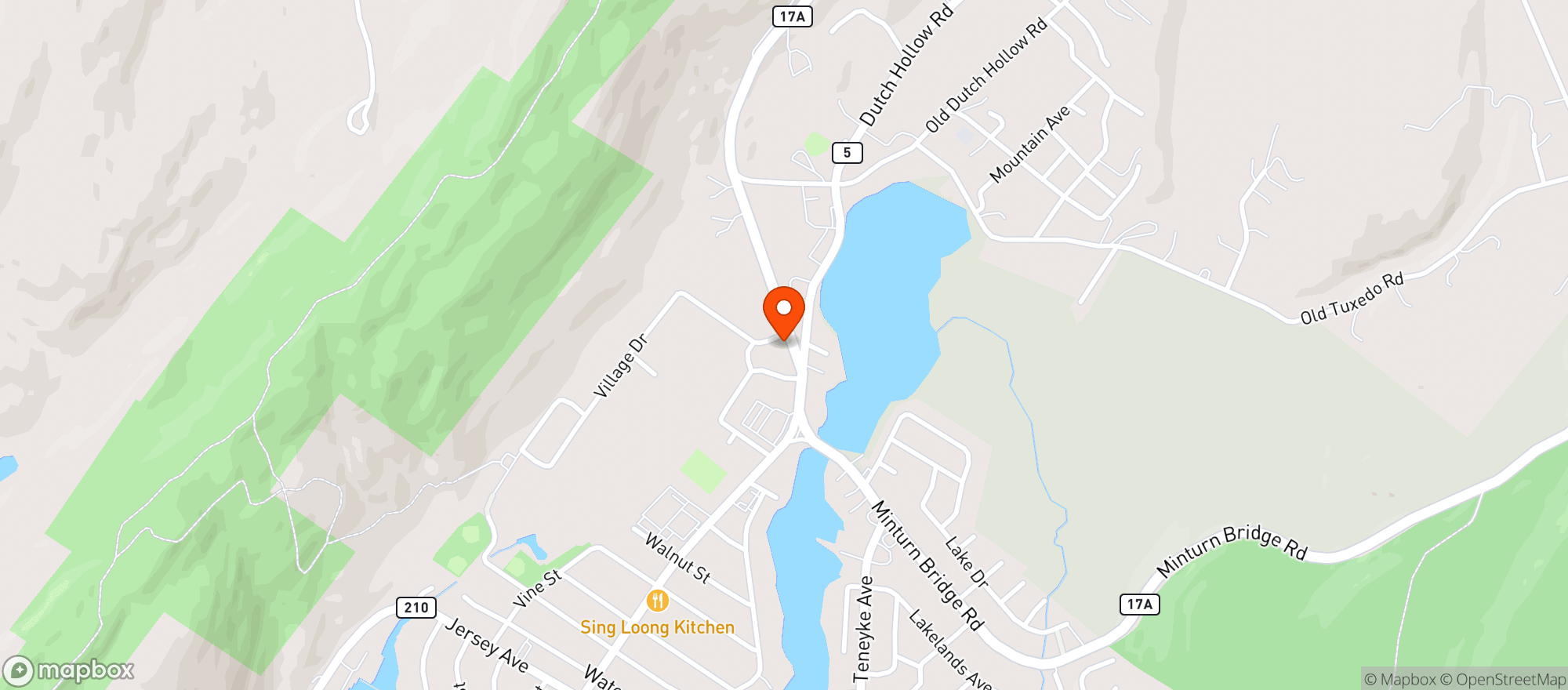Map showing GREENWOOD LAKE GARDEN AND FARM MARKET - GREENWOOD