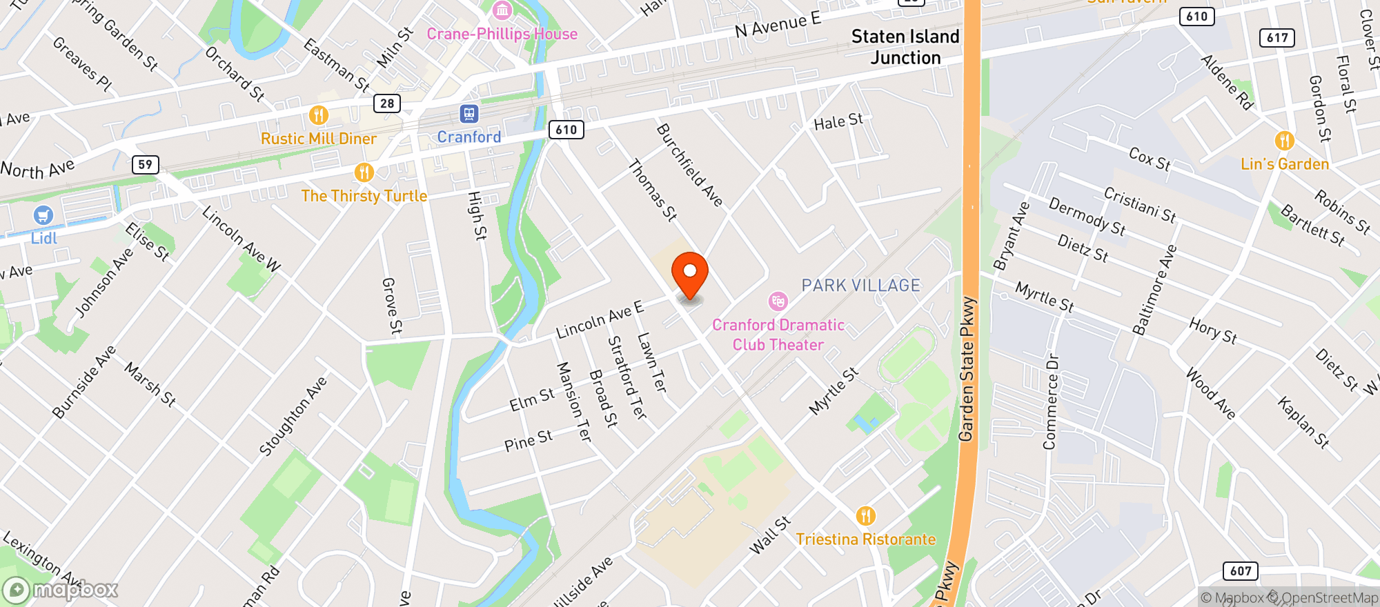 Map showing Butcher Block