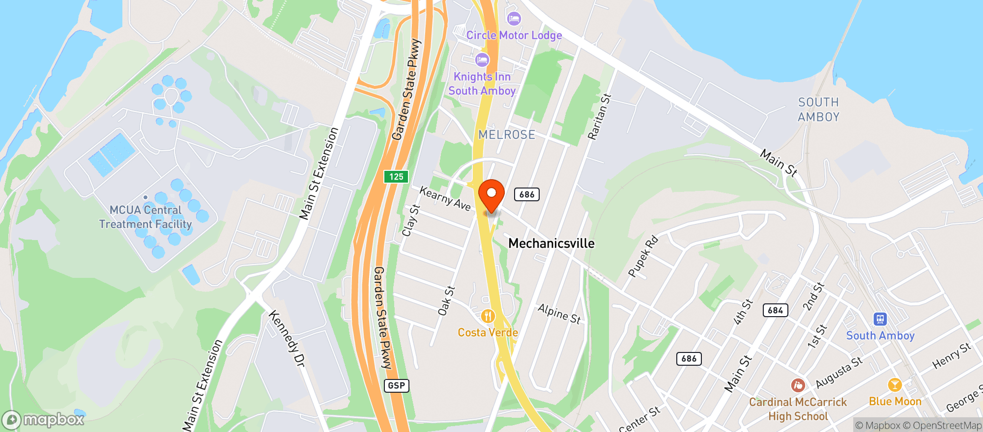 Map showing Black Bettys Saloon