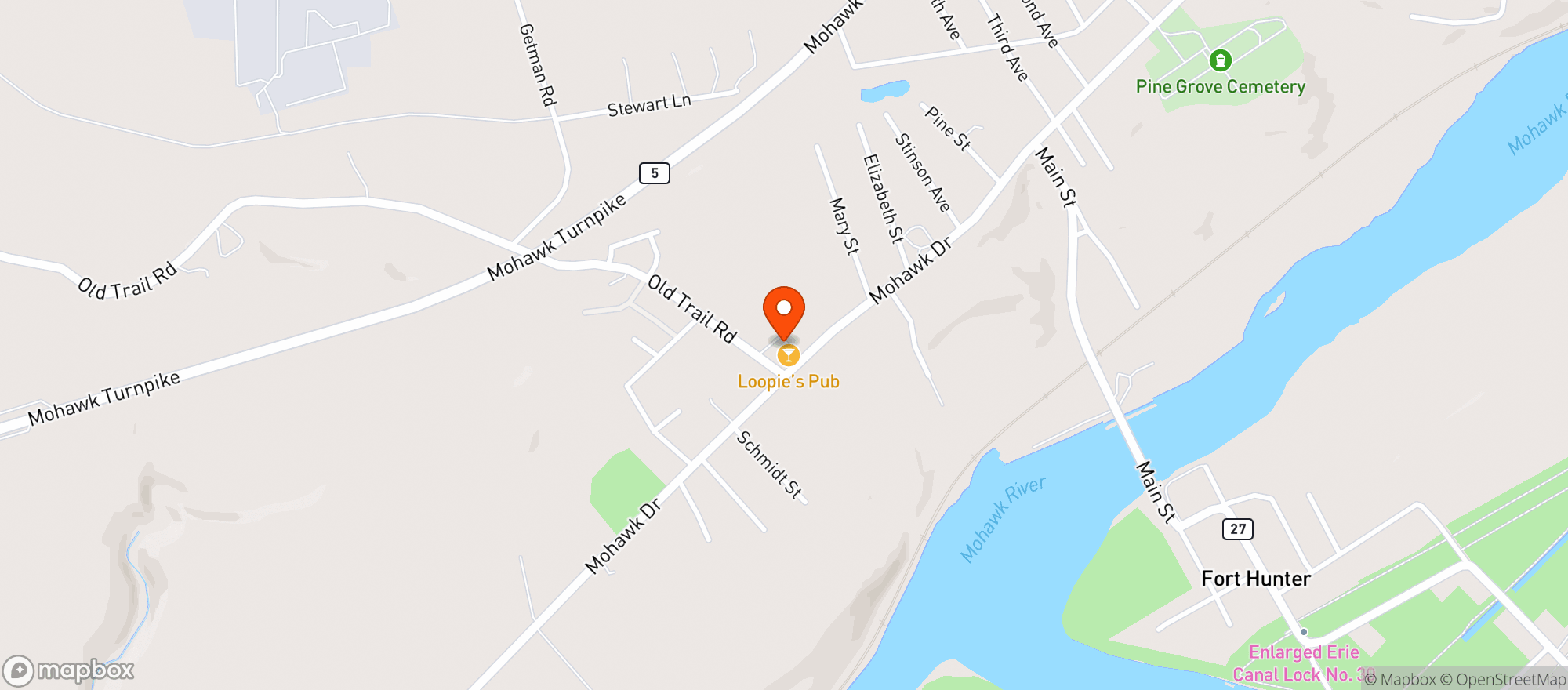 Map showing Loopie S Pub