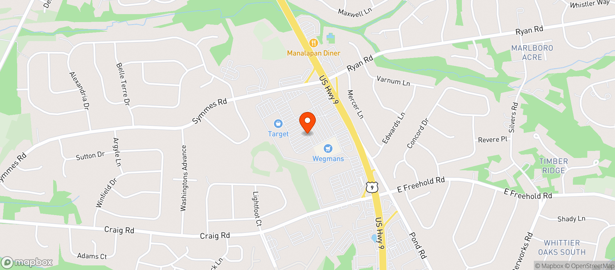 Map showing Target