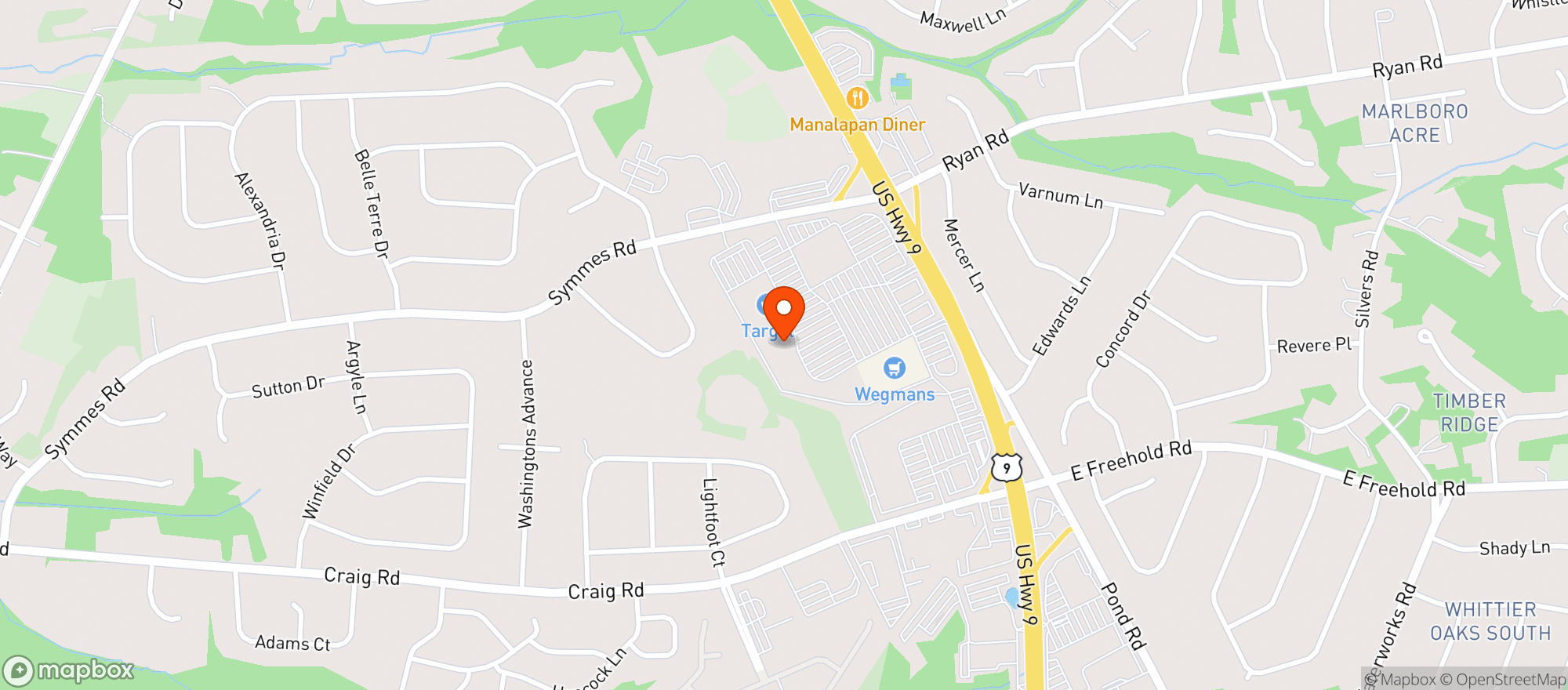 Map showing JWG Fine Wines & Spirits Manalapan #72
