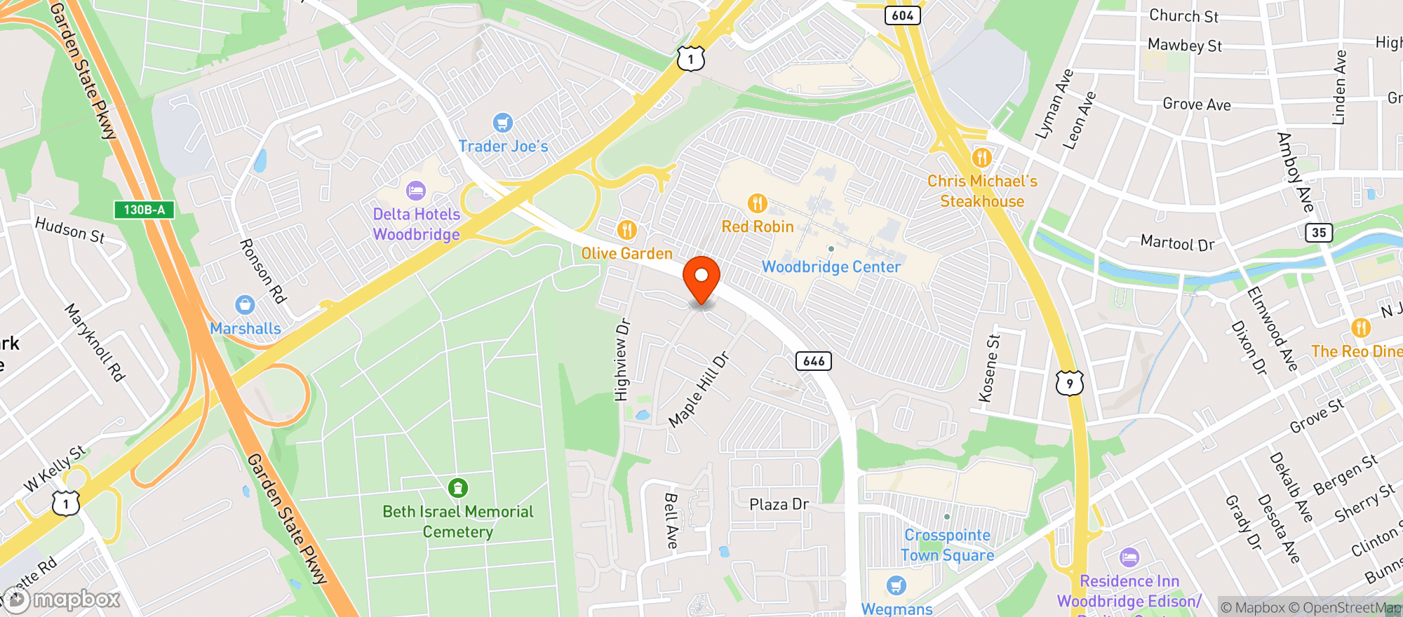 Map showing Gnc