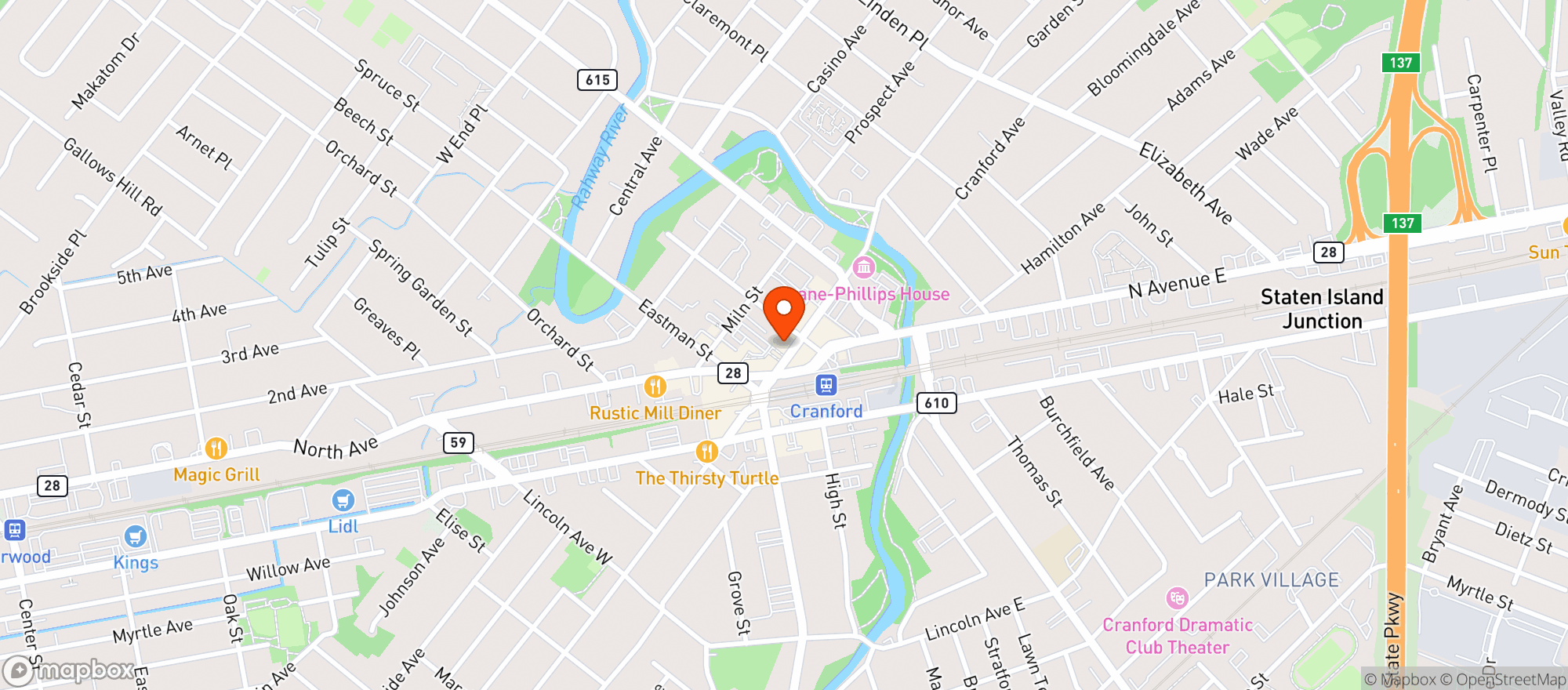 Map showing Breens Liquors
