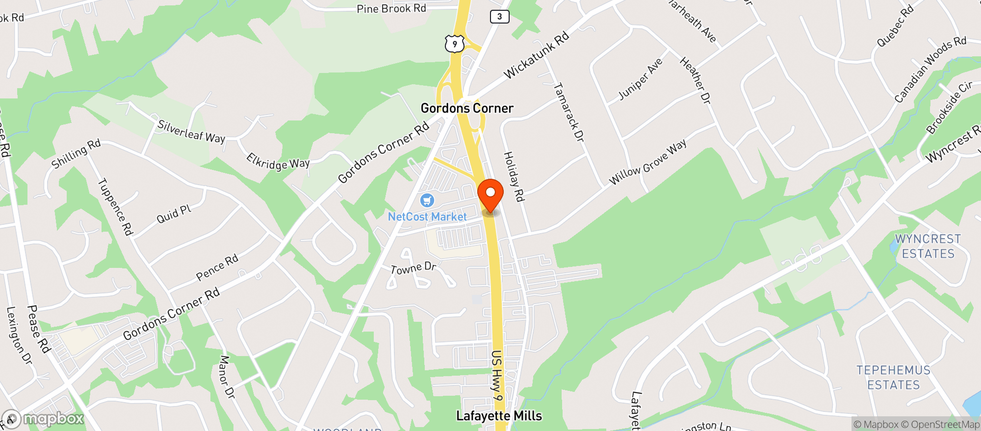 Map showing MY WAY PANTRY 1 DELI & GRILL