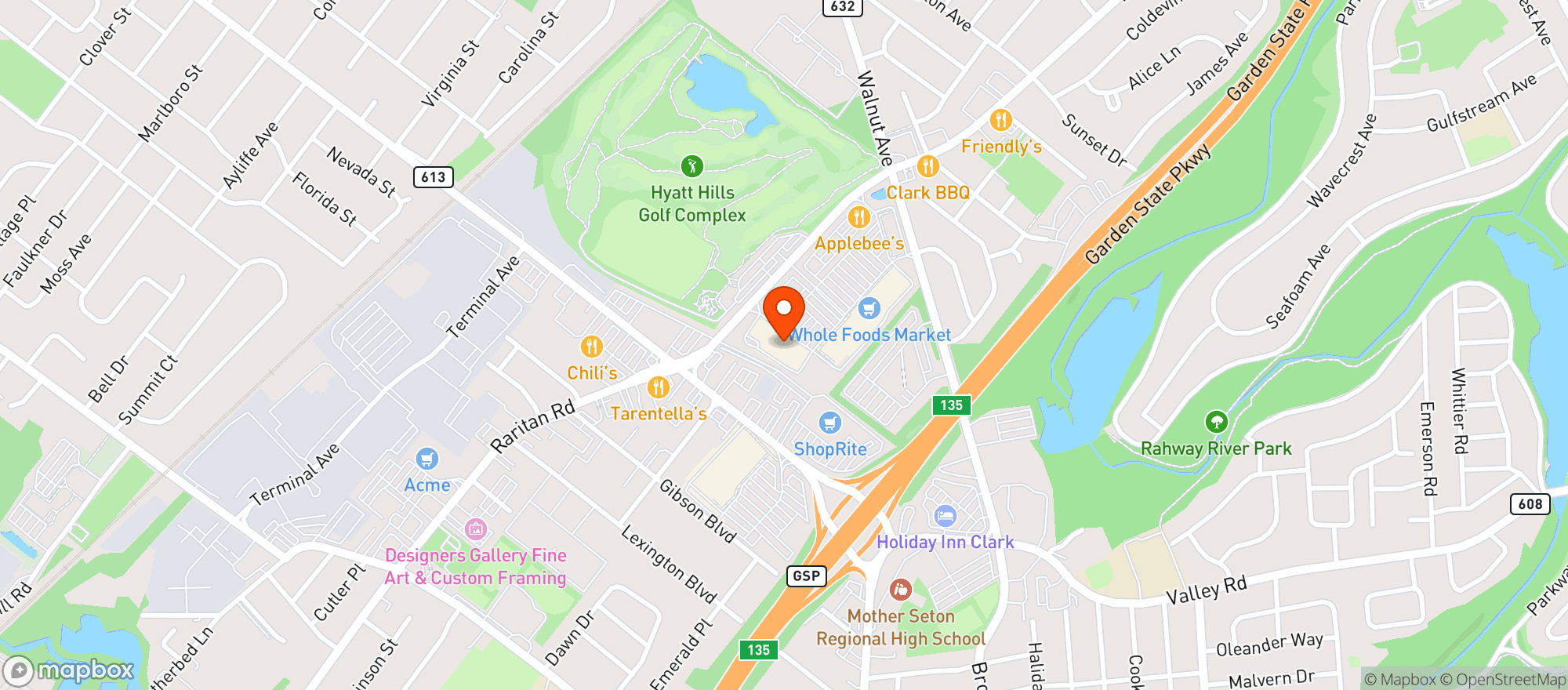 Map showing Vitamin Shoppe - Clark