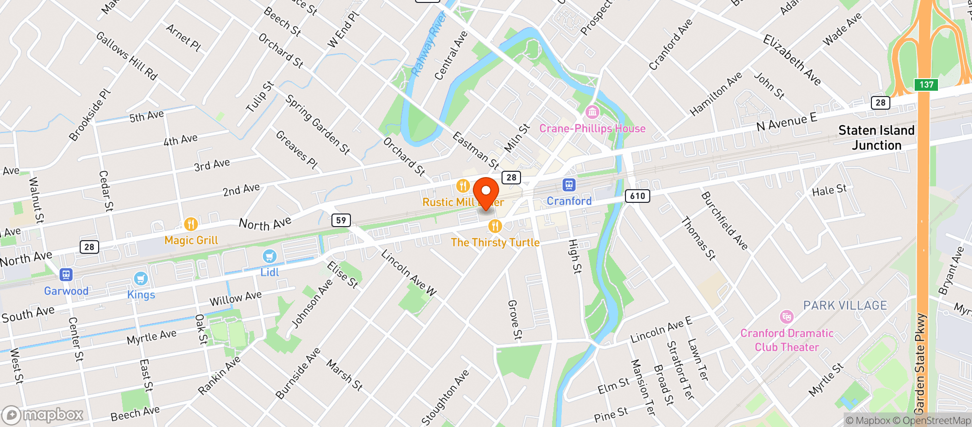 Map showing Drinq Linq