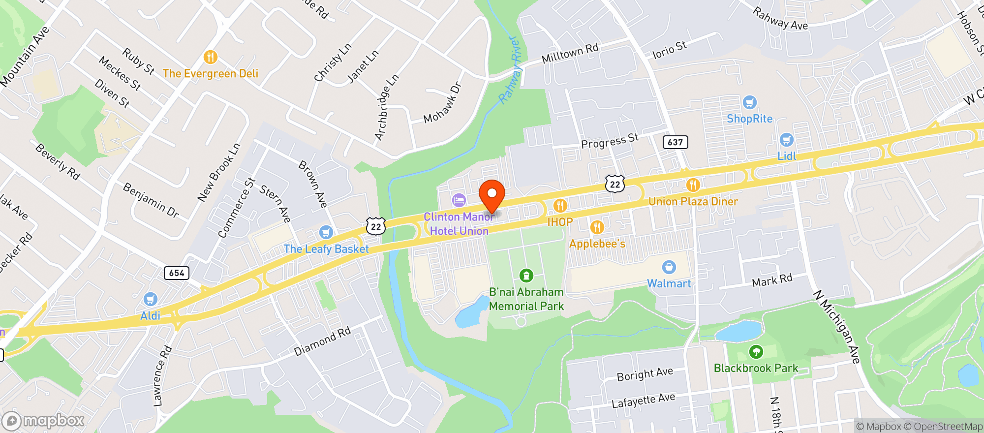 Map showing Vitamin Shoppe - Union