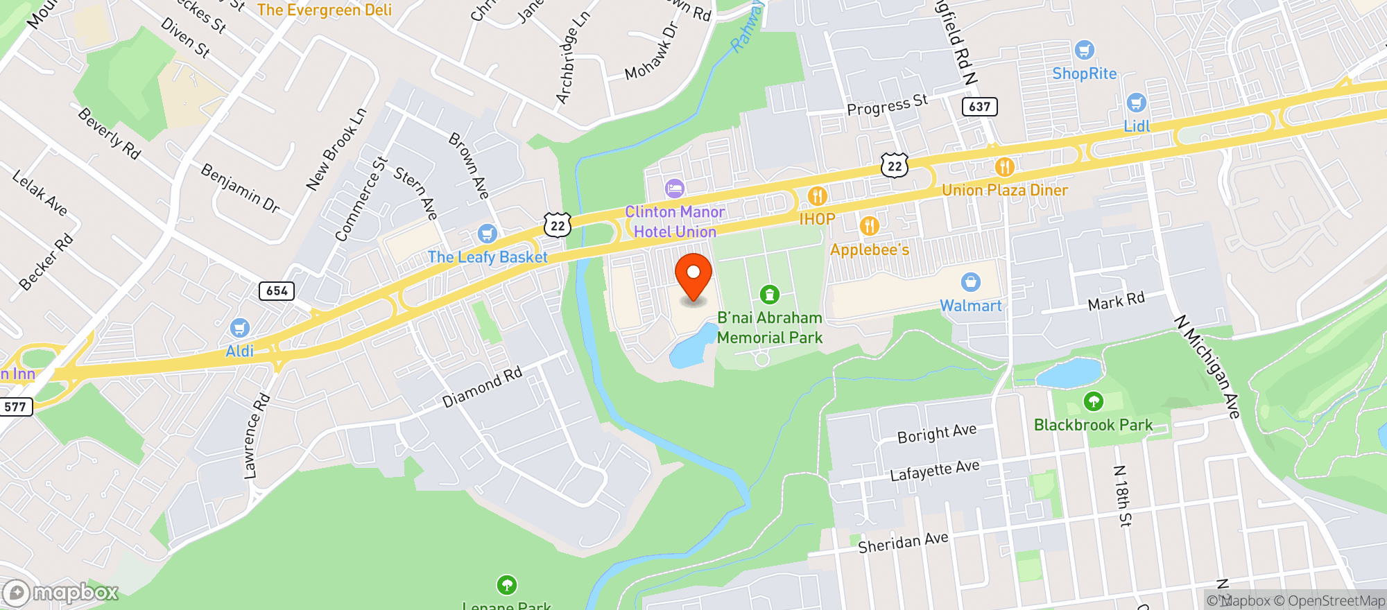 Map showing Target