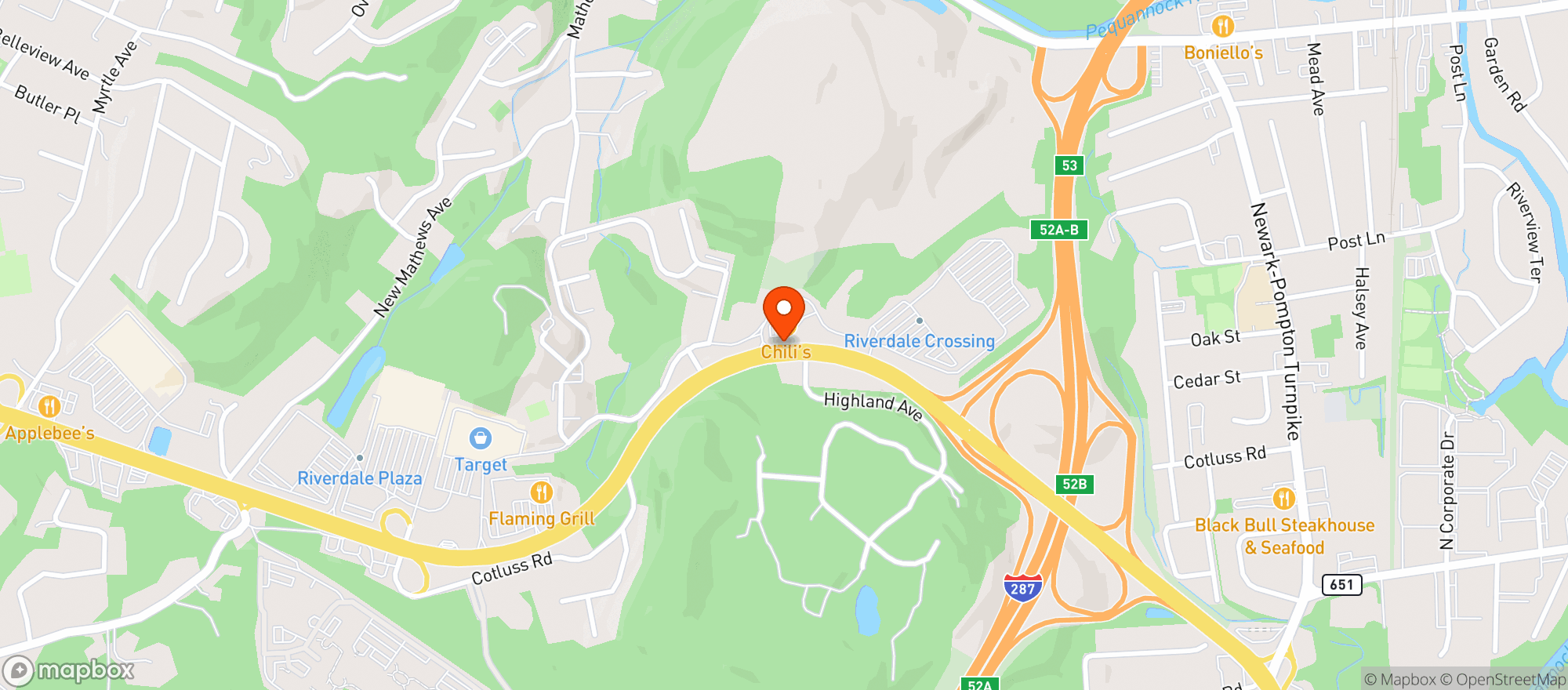 Map showing Target