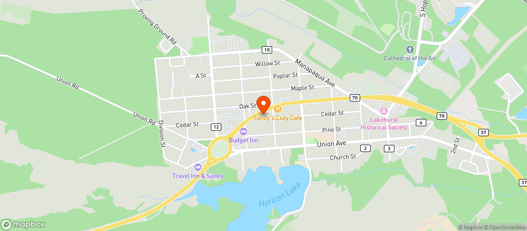 Map showing Baileys Liquors