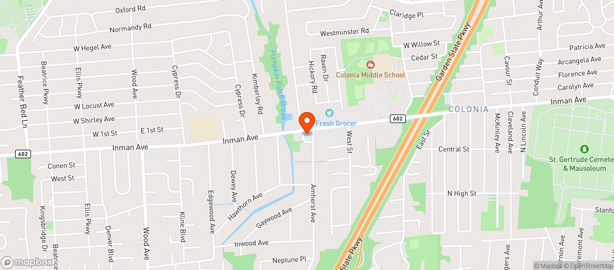 Map showing Murphy's Spirit Shop