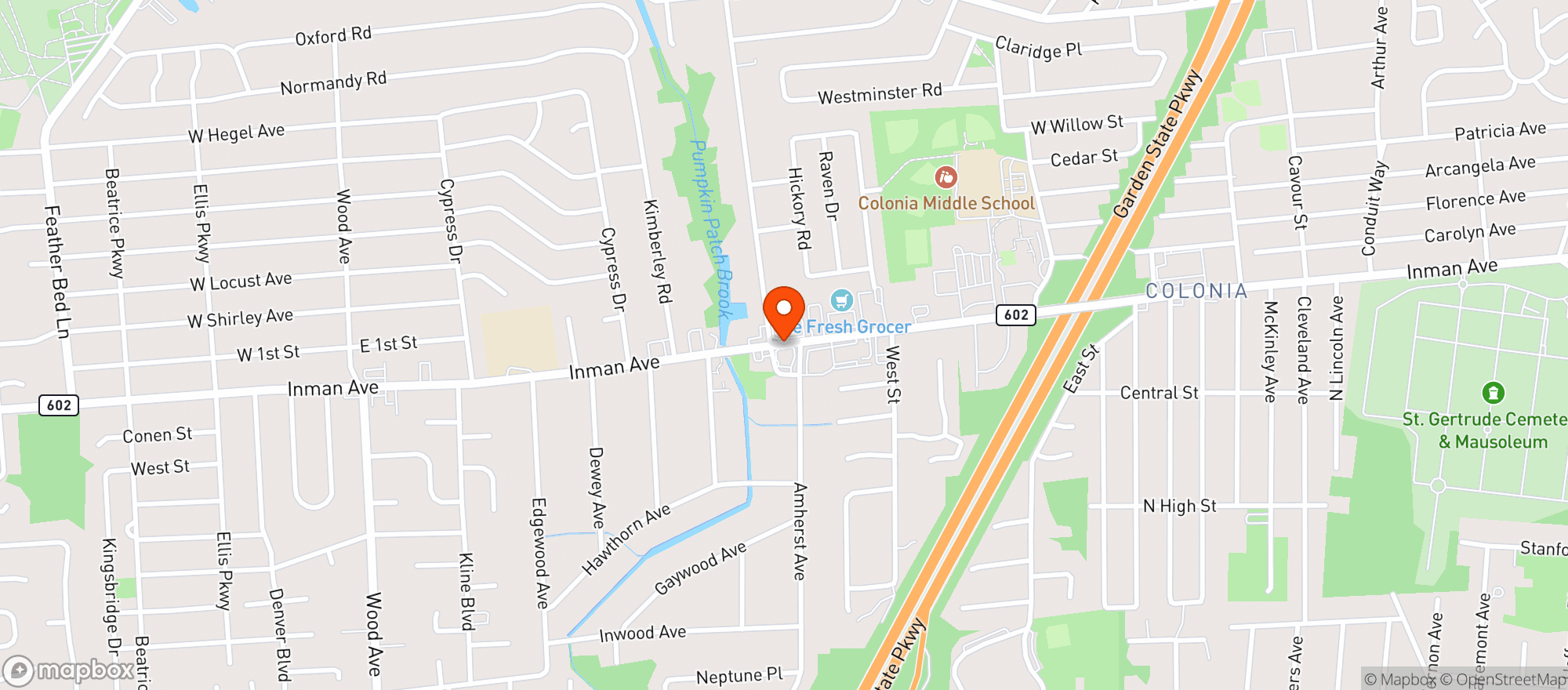 Map showing MURPHYS LIQUOR STORE
