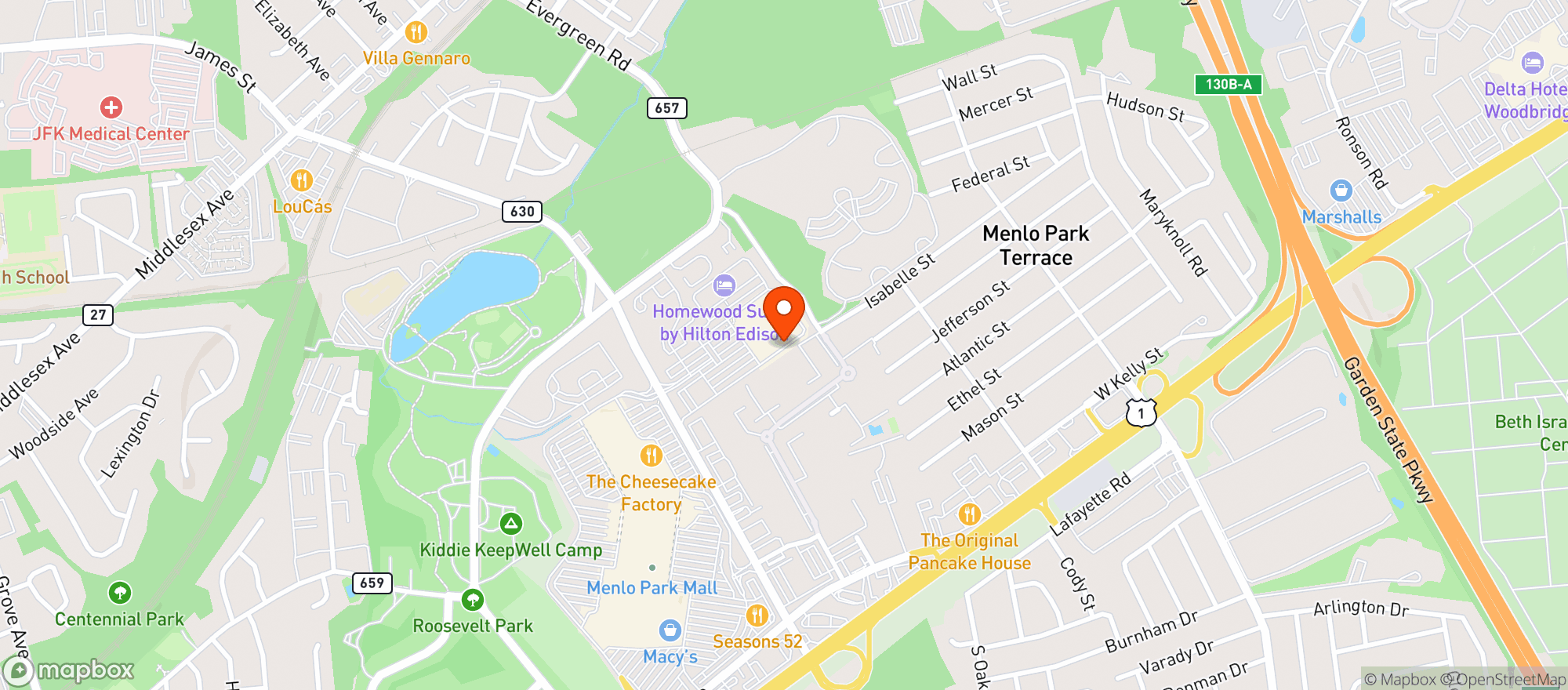 Map showing Target