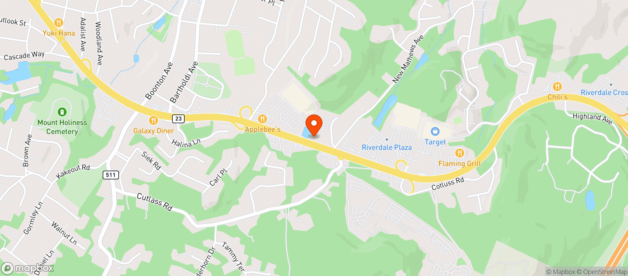 Map showing Roserne Nb