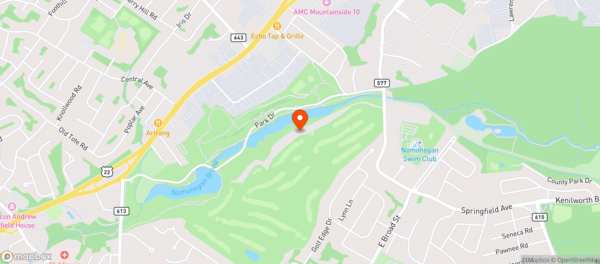 Map showing Westfield Historical Soc